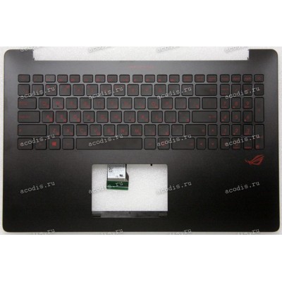 Keyboard Asus N501VW-2B, G501VW чёрный матовый, русифицированный (90NB0AU3-R32RU0, 13NB0AU3AM0201)+ Topcase