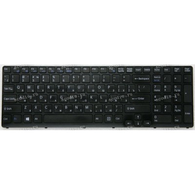 Keyboard Sony E17, SVE1713, SVE1713L1R, SVE1713A4R, SVE1713M1R, SVE1713X9R, SVE1713W1R, SVE1713P1R, SVE1713Y1R чёрная русифицированная (149161611RU, 9Z.N6CSW.G0R)