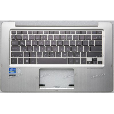 Keyboard Asus TX300CA серебристый, чёрная клавиатура (13N0-NYA0311, 13NB0071AM0611)+ Topcase