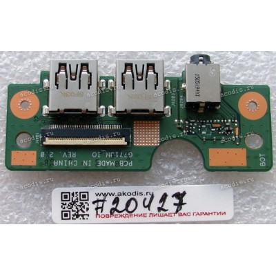 USB & Audio board Asus G771JM, N751JM, N751JW (p/n: 90NB0750-R11000) REV:2.0