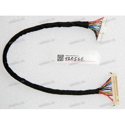 LCD LVDS шлейф мониторный 30 pin, шаг 1.0 mm, длина 280 mm Asus LCD Monitor VE276N, VE276N-C, VN248H (p/n 14004-00380100)