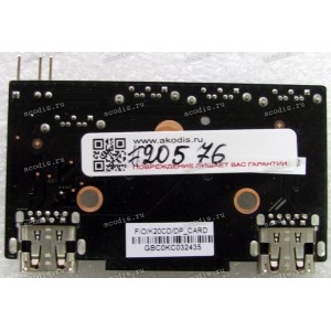 USB & CardReader board Asus Desktop A20CD, A20DA, BP2CD, F20CD, F20CE, K20CD, K20CE, K20DA (p/n 90PA07Y0-M0XBN0) REV: 1.0
