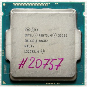 Процессор Socket LGA 1150 Intel Pentium G3220 (SR1CG) (2*2.6GHz, 2*256KiB, 3MiB, HD Graphics (10 EUs), GPU 350-1100 MHz, 22 nm, 53W) SR1CG (C0), SR1RK (C0), CM8064601482519, CM8064601562017, BX80646G3220, BXC80646G3220 (Asus p/n: 01001-006234DP)