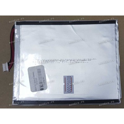 АКБ Li-Pol 3,7V 5150mAh 126x102x3,4 mm с контроллером 6 pin (34102126), разбор (Digma Plane 10.1)