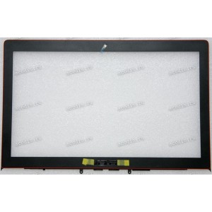 Верх. кр. рамка Asus G501, N501JM-2B чёрная матовая, красный кант (90NB07D3-R7B010)
