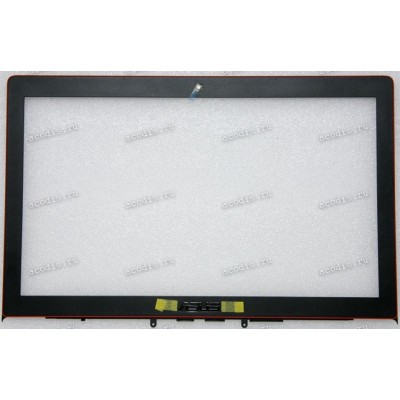Верх. кр. рамка Asus G501, N501JM-2B чёрная матовая, красный кант (90NB07D3-R7B010)