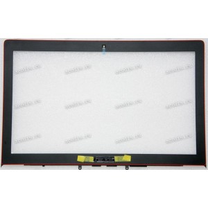 Верх. кр. рамка Asus N501VW-2B чёрный, красный кант(90NB0AU3-R7B010)