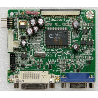 Mainboard NEC 19,0" 1280x1024 LCD195NX-BKBK (L194L2) (E243951) (715G3006-1) V1.02 (chip TSUM5PFHL-LF A5MEC55E 0909S)