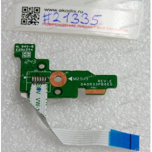 Power Button board & cable HP Pavilion G6-2000 (p/n DAOR33PB6E0) REV: E