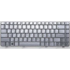 Keyboard HP/Compaq dv4, dv4-1*** серебряная глянцевая русифицированная (PK1303Y0460)