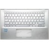 Keyboard Asus R459U, X420F, X420FA-8S, X420U, X420UA VivoBook 14 серебристый, русифицированный (90NB0K01-R32RU0, 13NB0K01P03011, 0KNB0-2610RU00,  12508026-00, V18296AES1)+Topcase