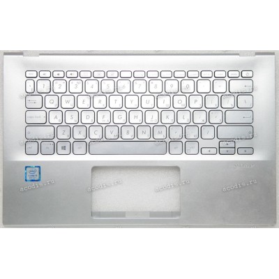 Keyboard Asus R459U, X420F, X420FA-8S, X420U, X420UA VivoBook 14 серебристый, русифицированный (90NB0K01-R32RU0, 13NB0K01P03011, 0KNB0-2610RU00,  12508026-00, V18296AES1)+Topcase