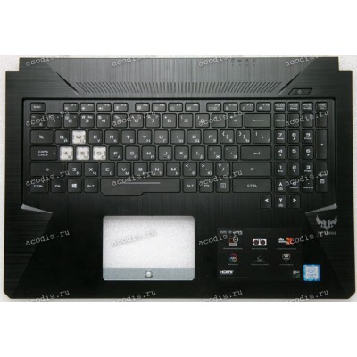 Keyboard Asus FX505 чёрный матовый, русифицированный (13N1-6EA0411, 13NR00Z1AP0101) + Topcase