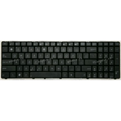 Keyboard Asus K50, K51, K51A, K50AB, K50AD, K50AE нерусифицированная, чёрная, рамка глянец (04GNX31KUS01-1, 0KN0-G31US11)