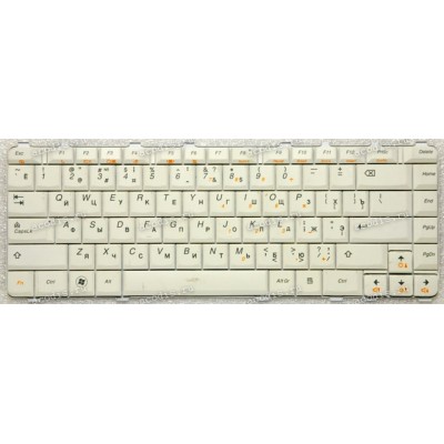 Keyboard Lenovo IdeaPad Y450, Y450A, Y450AW, Y550, Y550A, Y550P белая матовая, русифицированная (25-008264, MP-08F73SU-686) 