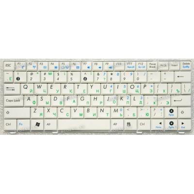 Keyboard Asus Eee PC 900HA, 900HD, PC S101, PC T91 белая русифицированная (V100462CS1, 0KNA-111RU01)