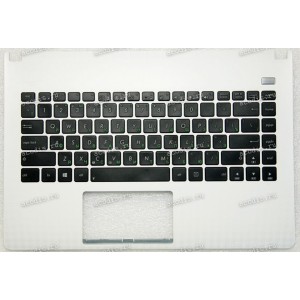 Keyboard Asus X401U-1B чёрная матовая, белый topcase (13GN402AP0201, 90R-N402K1J80U) + Topcase