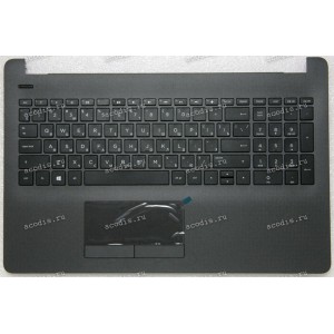 Keyboard HP 250 G6, 255 G6, 15-bs, 15-bw серый матовый,  русифицированная (AP204000E00, AP204000E20, 2B-AB316C211, PK132044A05, AM204000100, 929906-251, CP:FA204000W20#2, Synaptics 920-00338802RevA, TM-03320-001, HT739D0, AM204000110) +Topcase TOP COVER D