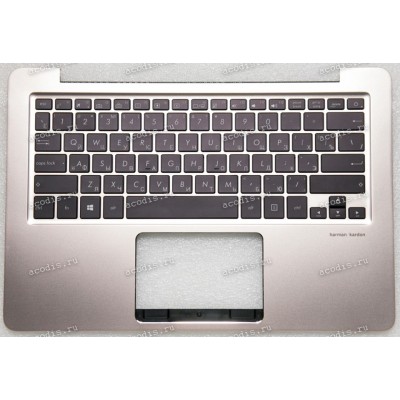 Keyboard Asus UX330UA-1C розовый металлик, русифицированная (90NB0CW2-R30200, 13NB0CW2AM0311) + Topcase