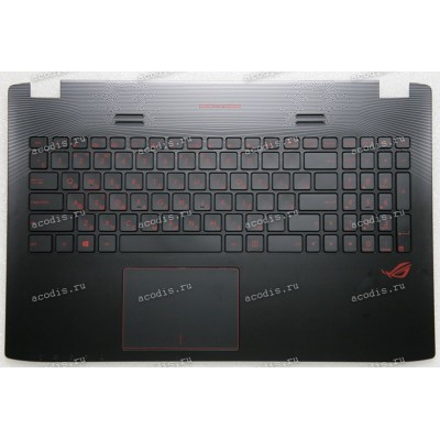 Keyboard Asus GL552VW-1A  черная, русифицированная (90NB09I1-R31RU0, 13N0-RZA0F41, 13NB07Z1AP0341)+ Topcase