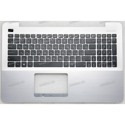 Keyboard Asus X550QG-1B, X555QG-1B серебристый металлик, русифицированная (90NB0D42-R31RU0, 13N0-R7A0A13, 13NB0622AP0312)+ Topcase