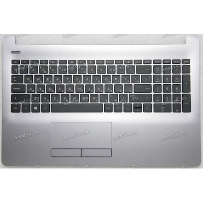 Keyboard HP 250 G6, 255 G6, 15-bs, 15-bw серебристый металлик, русифицированная (929904-251, AM204000110, 54214370, PK132041E05, BGNKEA1M2BNAZE, 7H1950, 71NFE332045, AP204000622, 7J1910, NSK-XDCSC, 9Z.NE1SC.C0R, 920-003388-02RevA, TM-03320-003) + Topcase 