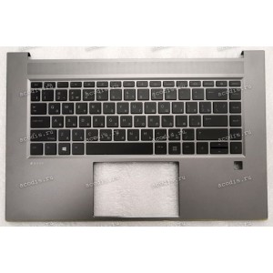 Keyboard HP Zbook Studio G7, G8 (M14605-251, 7H2090, M15918-251, AM2VB000620, PK132VB1B05, SG-A2210-XAA) русифицированная чёрная матовая в тёмно-серебристом топкейсе с подсветкой Keyboard HP Zbook Studio G7, G8 (M14605-251, 7H2090, M15918-251, AM2VB000620, PK132VB1B05, SG-A2210-XAA) русифицированная чёрная матовая в тёмно-серебристом топкейсе с подсветкой