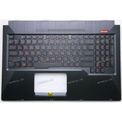 Keyboard Asus FX503VM-2C чёрный матовый, русифицированная (90NR0GP1-R31RU0, 3BBKLTAJN80, EABKL0100-10-2) + Topcase
