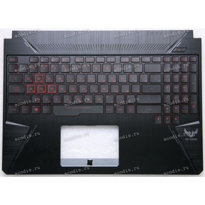 Keyboard Asus FX505GE TUF Gaming чёрный матовый, русифицированная  (90NR00S3-R32RU0, 13NR00S3AP0311, 13N1-5JA0A01) + Topcase