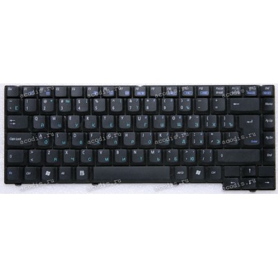 Keyboard Asus A3, A4, A7, A7D, A7M, A7J, A7S. A7V русифицированная, чёрная матовая (04GND00KRU00, 9J.N5382.J0R, 070603688)