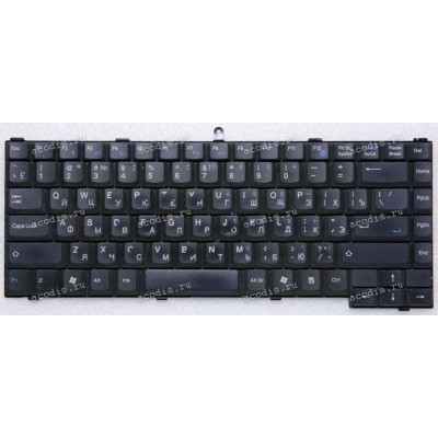Keyboard iRU Stilo 1614L, Stilo 1714L, Advent 7061M ECS русифицированная, чёрная матовая (99.N5382.70R, NSK-E370R, 410A00885)