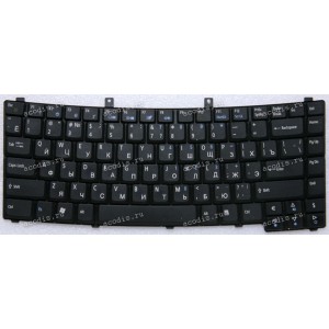 Keyboard Acer TravelMate 4670, 2300, 2310, 2410, 4000,  чёрная матовая,  русифицированная (90.4C507.00R, 904C50700R618)