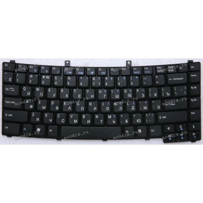 Keyboard Acer TravelMate 4670, 2300, 2310, 2410, 4000,  чёрная матовая,  русифицированная (90.4C507.00R, 904C50700R618)