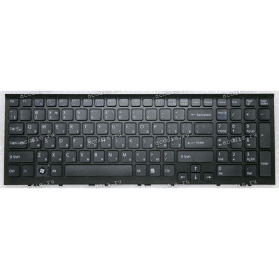Keyboard Sony VPC-EE, VPCEE2E1R, VPCEE3E1R, VPCEE4M1R, VPCEE4E1R, черная с рамкой  (148915771, AENE770020)