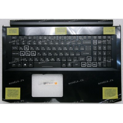 Keyboard Acer Nitro 7 AN715-51 чёрная матовая, подсветка, русифицированная (6B.Q5EN2.005, LG5P_N90BRL, NK.I1513.0NA, NKI15130NA, NKI1513173, 019050E9K201, LG05P_N90B3L, AM326000110-SSH3, 6BQ5EN2005, AM2K4000500, WK2013, PK133361C04, ACM18K3/3SU)+Topcase