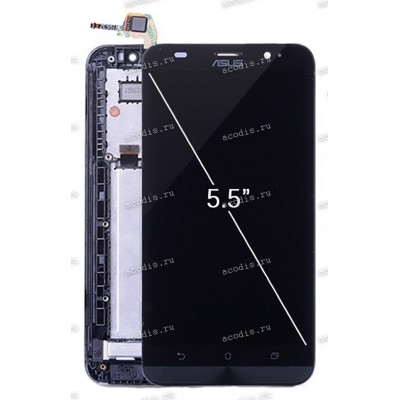 5.5 inch ASUS ZE550ML (ZenFone 2) (LCD+тач)  черный с рамкой 1280x720 LED  разбор / оригинал