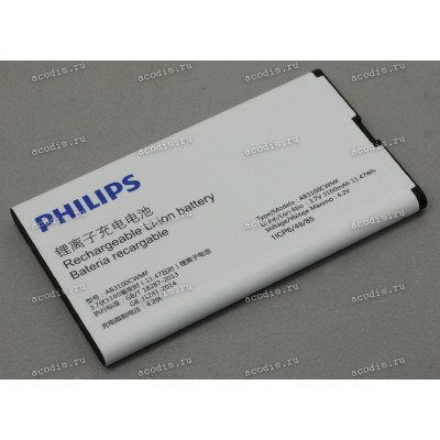 АКБ Philips E580 AB3100CWMF (3,7v 3100mAh 11,47Wh) new оригинальный