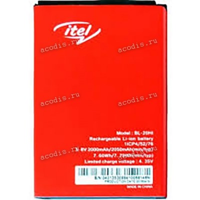 АКБ ITEL A32 (3,8v 2050mAh 7,79Wh 1ICP4/52/76) BL-20Hl, BL-20HI new ориг