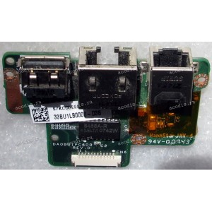 USB & RJ45 & RJ11 board Toshiba Satellite U300, U305 (p/n 33BU1LB0000, DA0BU1PC6D0)