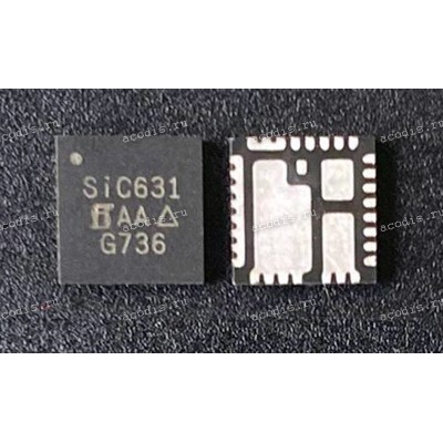 Микросхема Vishay Siliconix SiC631, SiC631CD, SiC631CD-T1-GE3 QFN-32 50 A VRPower Integrated Power Stage
