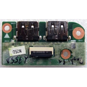 USB board Toshiba Satellite L750, L750D, L755, L755D (p/n: DA0BL6TB6F0) REV:F