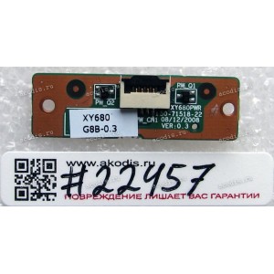 Power Button board Futitsu Siemens Amilo Xi3650 (p/n: XY680PWR, 50-71518-22)