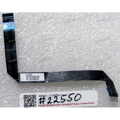 FFC шлейф 6 pin обратный, шаг 1.0 mm, длина 120 mm TouchPad Lenovo IdeaPad B560 (p/n 50.4JW06.001) BLACK