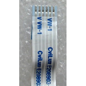 FFC шлейф 6 pin обратный, шаг 1.0 mm, длина 80 mm TouchPad Toshiba Satellite L670, L675 (p/n NALAA NBX0000PA00 CVTP REV 1.0)