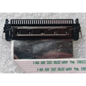 LCD LVDS FFC шлейф мониторный 30 pin обратный, шаг 1.0 mm, длина 600 mm Asus LCD Monitor VP249, VP249HE, VP249HR (p/n 14011-02690200, 14011-02690100), с замком с одной стороны