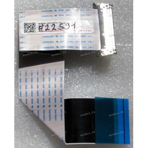 LCD LVDS FFC шлейф мониторный 30 pin обратный, шаг 1.0 mm, длина 200 mm Samsung LCD Monitor S19A450BR (p/n BN96-14065G), с замком с одной стороны
