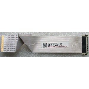 LCD LVDS FFC шлейф мониторный 30 pin обратный, шаг 1.0 mm, длина 200 mm LG FLATRON W2243T (p/n EAD57188301), с замком с одной стороны