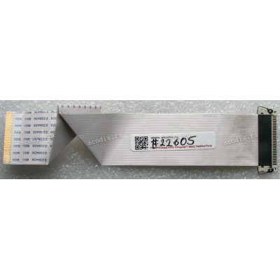 LCD LVDS FFC шлейф мониторный 30 pin обратный, шаг 1.0 mm, длина 200 mm LG FLATRON W2243T (p/n EAD57188301), с замком с одной стороны