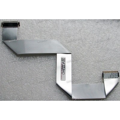 LCD LVDS FFC шлейф мониторный 30 pin обратный, шаг 1.0 mm, длина 390 mm, с замками с двух сторон