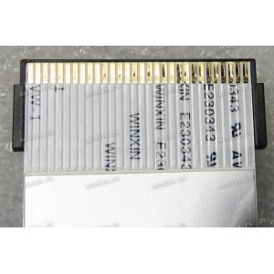 LCD LVDS FFC шлейф мониторный 30 pin обратный, шаг 1.0 mm, длина 390 mm, с замками с двух сторон
